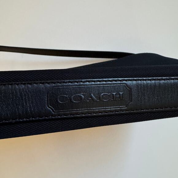 Vintage Coach Black Nylon Mini Shoulder Clutch Bag Removable Strap EUC Evening - Picture 7 of 13